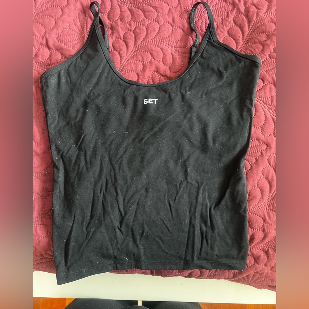 SET Active Black Tank Top